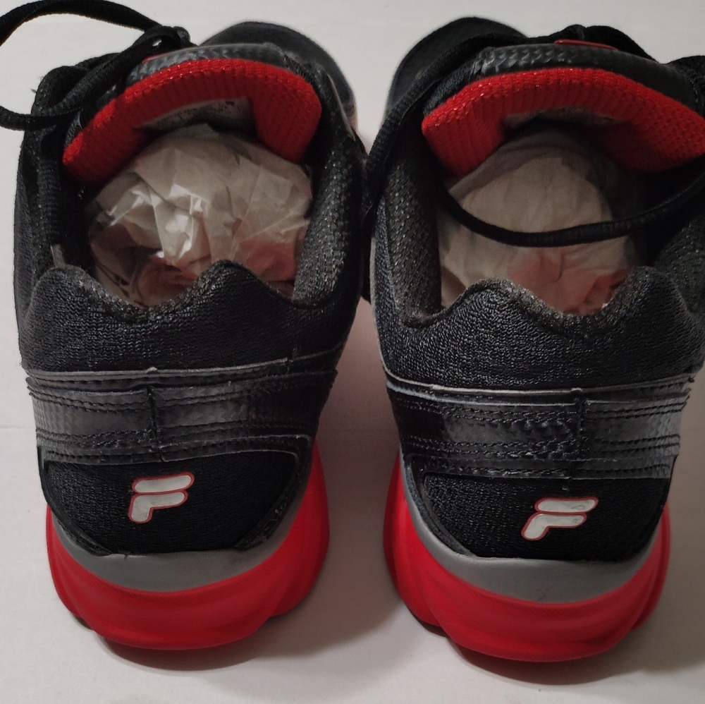 Fila Men's Memory Fresh 2 Black and Red 10 1/2 Sneakers - Picture 5 of 9
